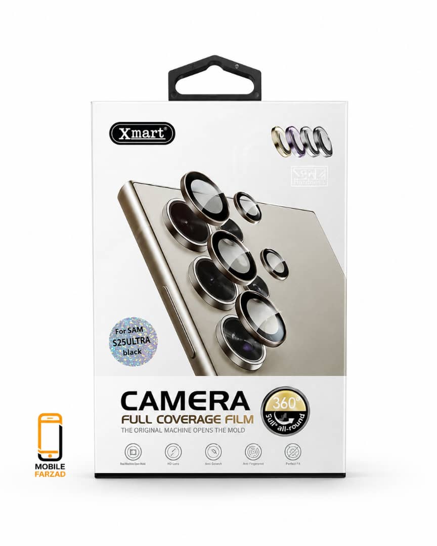 محافظ لنز دوربین Xmart Camera Full Coverage Film مناسب Samsung Galaxy S25 Ultra